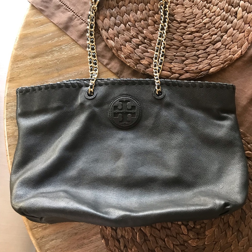 *reduced* TORY BURCH east west Marion leather tote